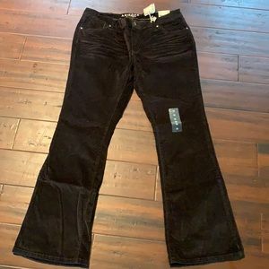 Arizona Low Rise Flare Leg Corduroy Pants